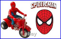 VINTAGE SPIDER-MAN STUNTCYCLE TOY Figure Hong Kong Bootleg MARVEL MEGO 70s 80s