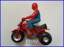 VINTAGE SPIDER-MAN STUNTCYCLE TOY Figure Hong Kong Bootleg MARVEL MEGO 70s 80s
