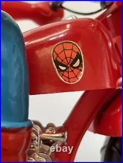 VINTAGE SPIDER-MAN STUNTCYCLE TOY Figure Hong Kong Bootleg MARVEL MEGO 70s 80s