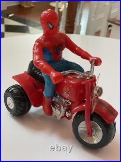 VINTAGE SPIDER-MAN STUNTCYCLE TOY Figure Hong Kong Bootleg MARVEL MEGO 70s 80s
