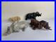 VTG 1950s J. H. Miller Wax Plastic Mold Figure Animal from Zoo Playset Lot Of 4
