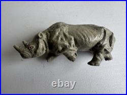 VTG 1950s J. H. Miller Wax Plastic Mold Figure Animal from Zoo Playset Lot Of 4