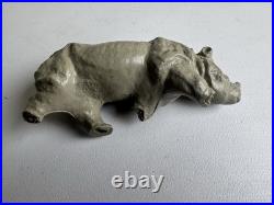 VTG 1950s J. H. Miller Wax Plastic Mold Figure Animal from Zoo Playset Lot Of 4