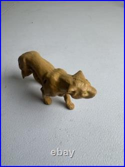 VTG 1950s J. H. Miller Wax Plastic Mold Figure Animal from Zoo Playset Lot Of 4