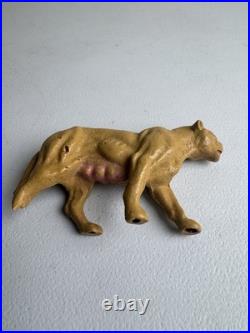 VTG 1950s J. H. Miller Wax Plastic Mold Figure Animal from Zoo Playset Lot Of 4