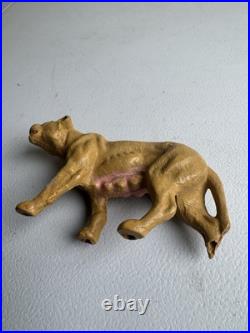VTG 1950s J. H. Miller Wax Plastic Mold Figure Animal from Zoo Playset Lot Of 4