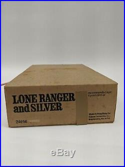 VTG 1970's Gabriel Toy Lone Ranger & Silver Cowboy Horse Figure Play Set in Box