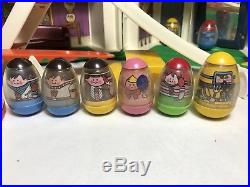 VTG 1970's Weebles Haunted House Playground Girl Boy Lot Wobble Figures