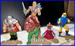 VTG 1981 MOTU He-Man & Battle Cat Action Figures withAccessories, Orko, Sy-Klone