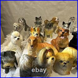 VTG 1988 NEW-RAY Dog Novelty Collectible Rubber Toy Figurine Lot Of 36