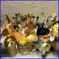 VTG 1988 NEW-RAY Dog Novelty Collectible Rubber Toy Figurine Lot Of 36