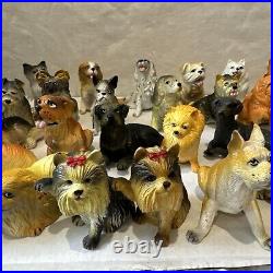 VTG 1988 NEW-RAY Dog Novelty Collectible Rubber Toy Figurine Lot Of 36