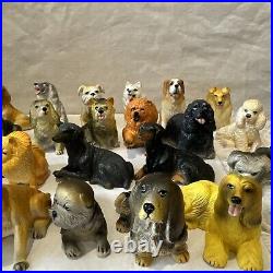 VTG 1988 NEW-RAY Dog Novelty Collectible Rubber Toy Figurine Lot Of 36