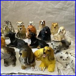 VTG 1988 NEW-RAY Dog Novelty Collectible Rubber Toy Figurine Lot Of 36