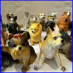 VTG 1988 NEW-RAY Dog Novelty Collectible Rubber Toy Figurine Lot Of 36