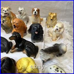 VTG 1988 NEW-RAY Dog Novelty Collectible Rubber Toy Figurine Lot Of 36