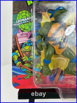 VTG 1988 TMNT Leonardo Action Figure Playmates Toys NMOC 10 Back UNPUNCHED