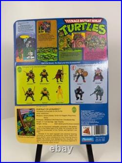 VTG 1988 TMNT Leonardo Action Figure Playmates Toys NMOC 10 Back UNPUNCHED