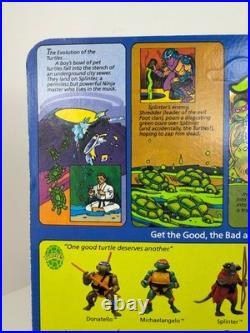 VTG 1988 TMNT Leonardo Action Figure Playmates Toys NMOC 10 Back UNPUNCHED