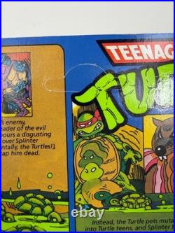 VTG 1988 TMNT Leonardo Action Figure Playmates Toys NMOC 10 Back UNPUNCHED