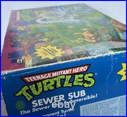 VTG 1991 TMNT Teenage Mutant Ninja Turtles SEWER SUB Vehicle UK Release with Box