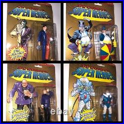 VTG 80s Toy Biz DC Comics Super Heroes Batman Penguin Superman Lex Luthor LOT