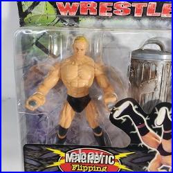 VTG Grip n Flip WCW Lex Luger Bret Hart Wrestling Action Figures IOB 90s Toy Biz