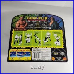 VTG Grip n Flip WCW Lex Luger Bret Hart Wrestling Action Figures IOB 90s Toy Biz