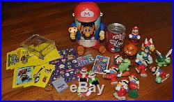 VTG Lot RARE 80s Super Mario Bros Toy Figures Puppet Cooler Nintendo PVC Cards