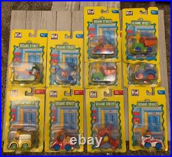 VTG Lot of 10 Sesame Street Kid Dimension Diecast Car Plane Bus Bulldozer