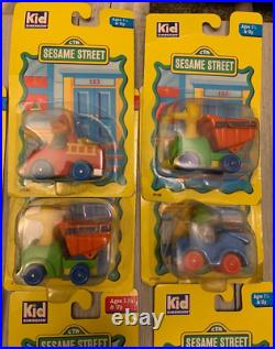 VTG Lot of 10 Sesame Street Kid Dimension Diecast Car Plane Bus Bulldozer