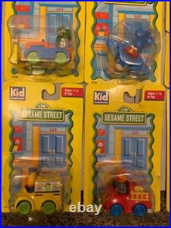 VTG Lot of 10 Sesame Street Kid Dimension Diecast Car Plane Bus Bulldozer