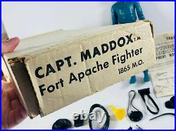 VTG MARX Johnny West Action Figure Toy in Box CAPTAIN MADDOX fort apache