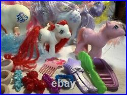VTG My Little Pony G1 Hasbro Toy Huge Lot 1980's Playset 20 Ponys & 1 Kitten