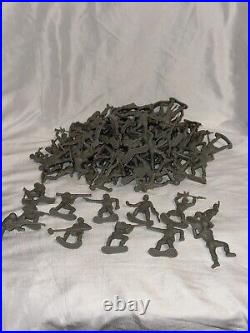 VTG Plastic 1960's China Made Army Soldiers Lot Of 82 Pieces Excellent Condition