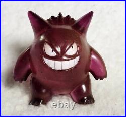 VTG Pokemon Gengar Tomy Figure Clear Translucent Red Burgundy Toy 2 Moncolle