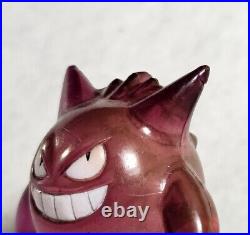 VTG Pokemon Gengar Tomy Figure Clear Translucent Red Burgundy Toy 2 Moncolle