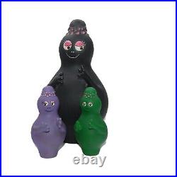 VTG Rare Barbapapa Squeeze Toys 3, Vinyl, 1976, Barbamama, Barbalala, Barbabelle