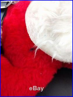 VTG Santa Plush Rubber Face B J Toy Christmas Stuffed Doll Mid Century Claus