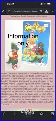 VTG Sports Dino 4 Designs Bootleg Of Robbie From Dinosaurs Rare Find 1990s Toys