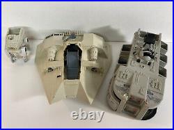 VTG Star Wars Toy Lot Original Parts Pieces Figures Vehicles 1980s Hoth Junkyard