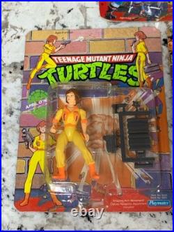 VTG Teenage Mutant Ninja Turtles Figures MOC Slash April Space Cadet Pizza Face