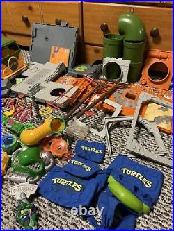 VTG Tmnt Lot Party Wagon SEWER LAIR Figures weapon Accessories Vehicles 90s Toy