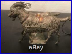 Very Rare 1870's Althof Bergmann Tin Goat Drawn Sleigh American Tin Antique Toy