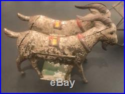 Very Rare 1870's Althof Bergmann Tin Goat Drawn Sleigh American Tin Antique Toy