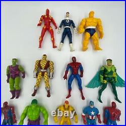 Vintage 16 Figure Lot Toy Biz 90's Marvel Superheroes, Spiderman, Fantastic Four