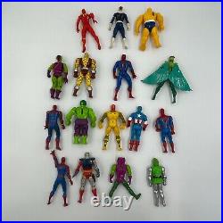 Vintage 16 Figure Lot Toy Biz 90's Marvel Superheroes, Spiderman, Fantastic Four