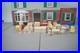 Vintage 1940-50's Marx Tin Toy Dollhouse Family Figures Full Of Furniture