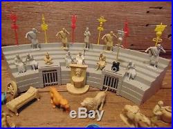 Vintage 1950's BEN HUR Marx PLAYSET With MANY FIGURES PARTS