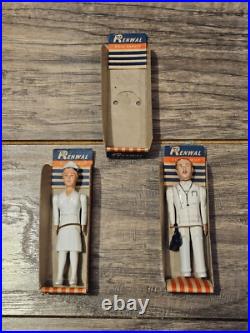 Vintage 1950s Renwal Doctor And Nurse Figures NEW 4 Figurine 44 Made in USA